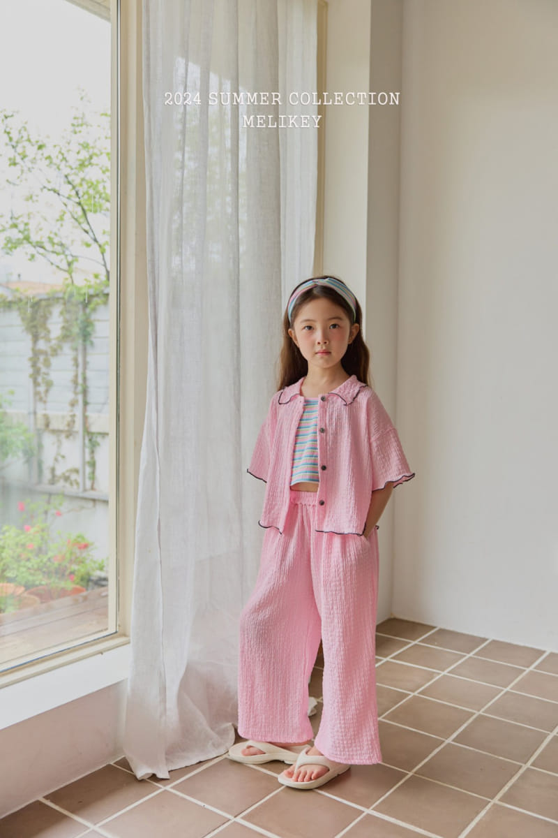 Melikey - Korean Children Fashion - #minifashionista - Pleats Shirt Top Bottom Set - 8