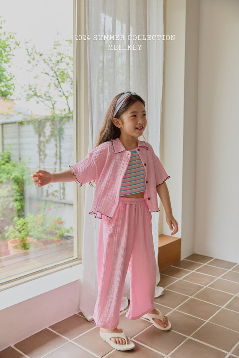 Melikey - Korean Children Fashion - #prettylittlegirls - Pleats Shirt Top Bottom Set - 9