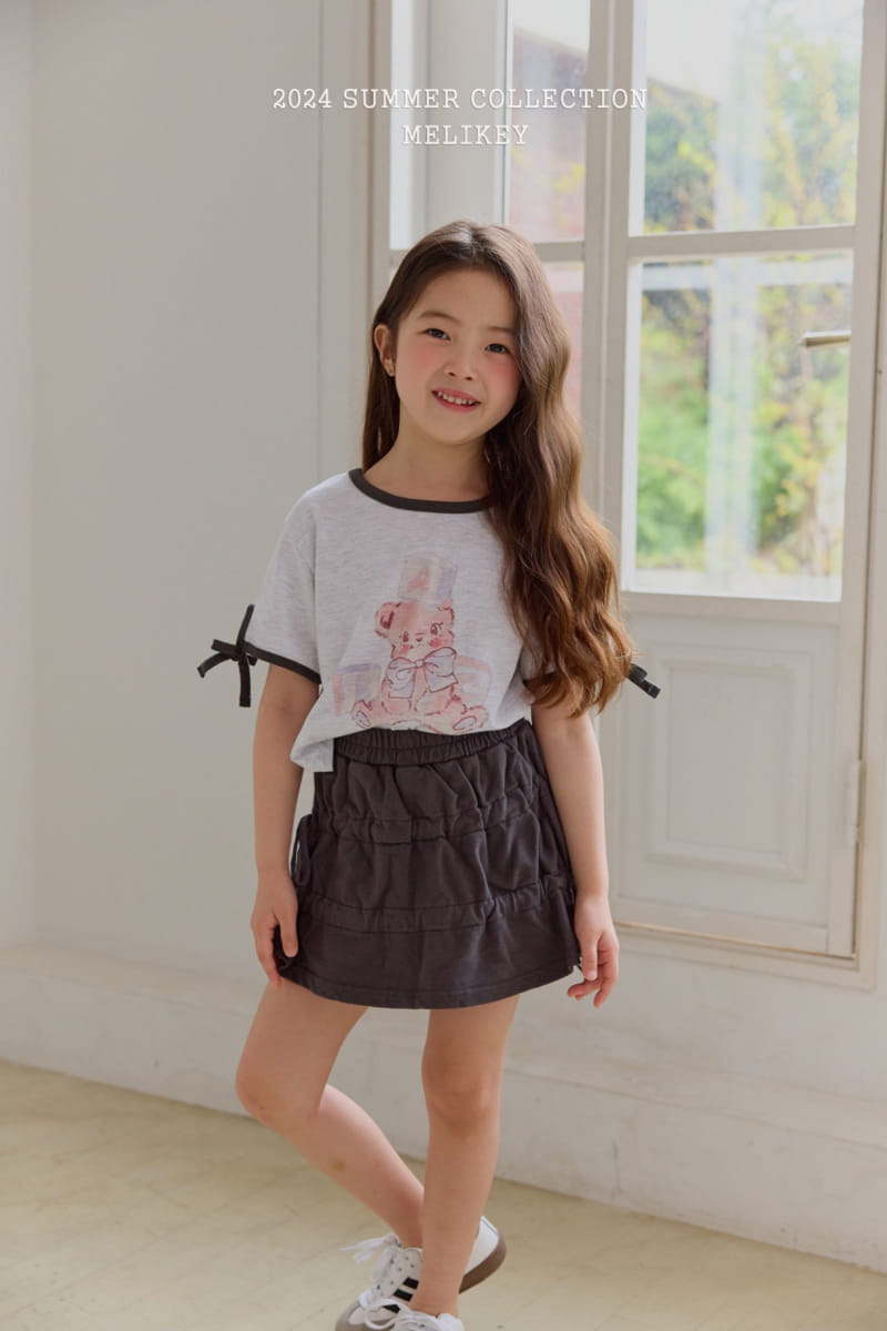 Melikey - Korean Children Fashion - #prettylittlegirls - String Ribbon Skirt - 6