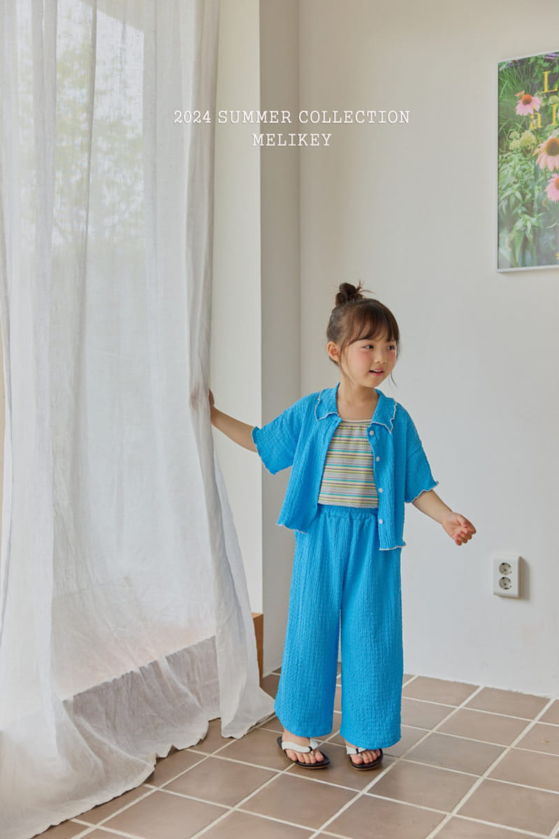 Melikey - Korean Children Fashion - #todddlerfashion - Pleats Shirt Top Bottom Set - 10