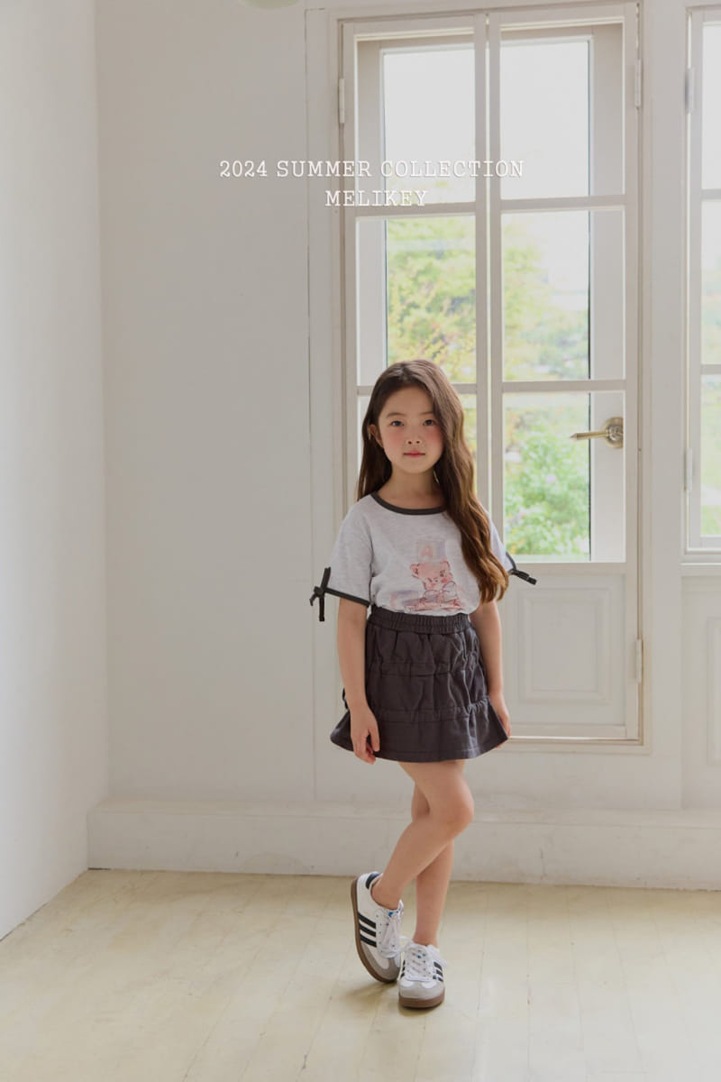 Melikey - Korean Children Fashion - #toddlerclothing - String Ribbon Skirt - 8