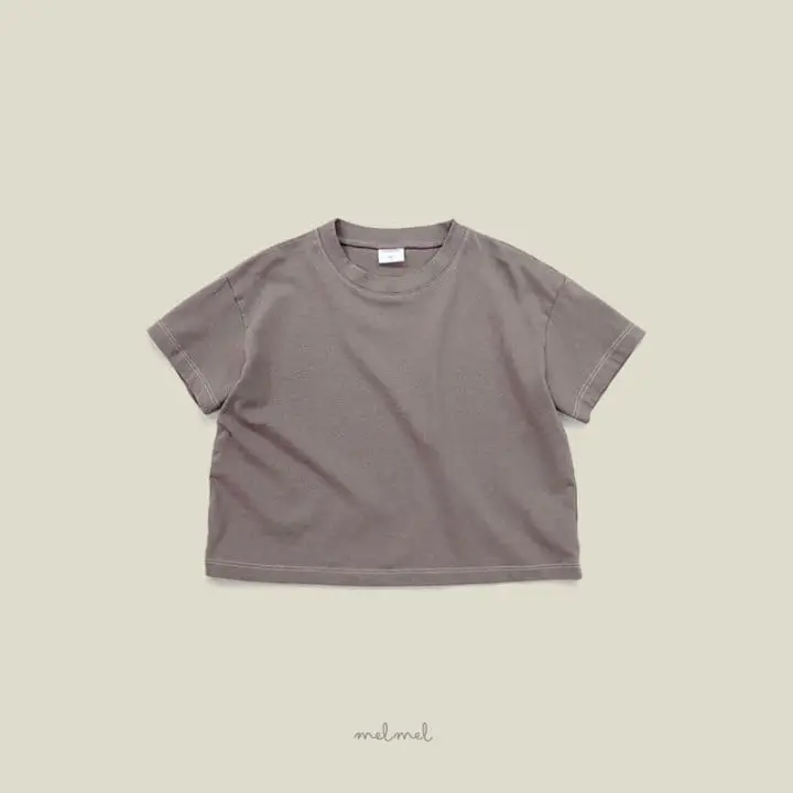 Melmel - Korean Children Fashion - #childofig - Stitch Short Sleeve Tee - 5