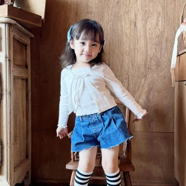 Mini mellow - Korean Children Fashion - #littlefashionista - Lace Sleeveless Cardigan Set