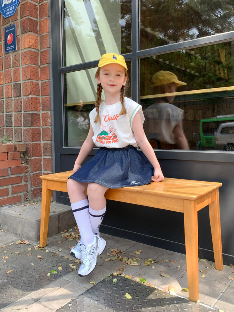 Momo Ann - Korean Children Fashion - #kidsshorts - Flare Denim Skirt