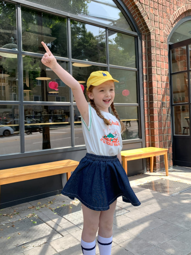 Momo Ann - Korean Children Fashion - #kidzfashiontrend - Flare Denim Skirt - 3