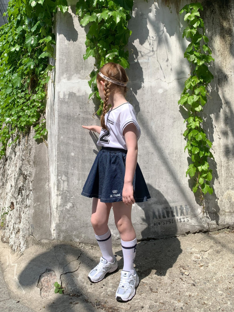 Momo Ann - Korean Children Fashion - #littlefashionista - Flare Denim Skirt - 5