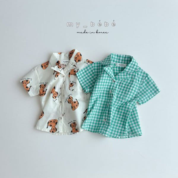 My Bebe - Korean Children Fashion - #kidsshorts - Bon Bon Collar Shirt 