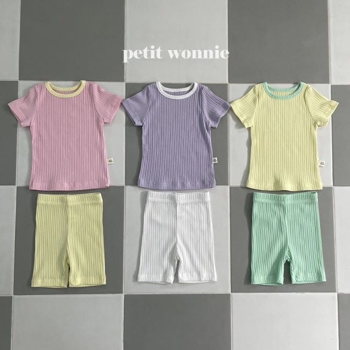 Petitwonnie - Korean Children Fashion - #childrensboutique - Ton Ton Color Top Bottom Set