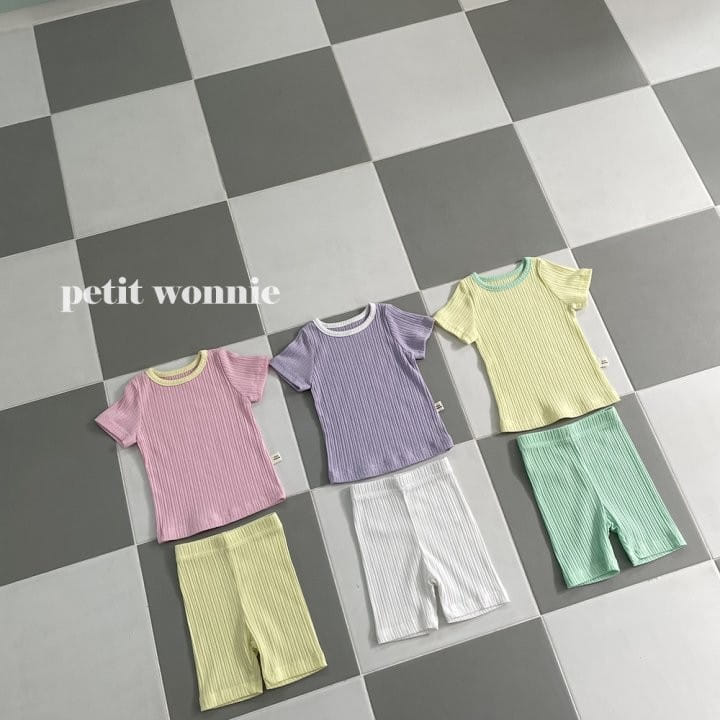 Petitwonnie - Korean Children Fashion - #designkidswear - Ton Ton Color Top Bottom Set - 2
