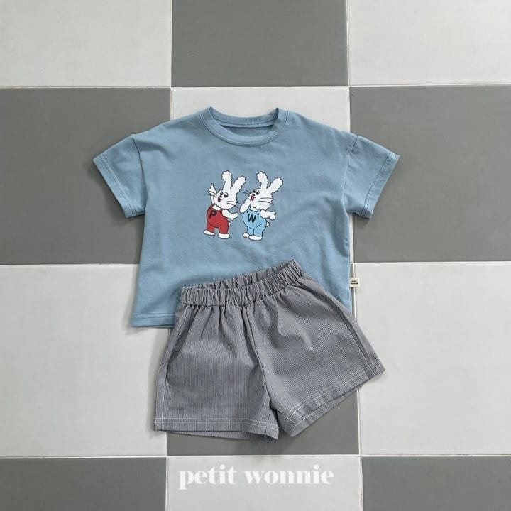 Petitwonnie - Korean Children Fashion - #minifashionista - Petite Rabbit Pajama Top Bottom Set - 4