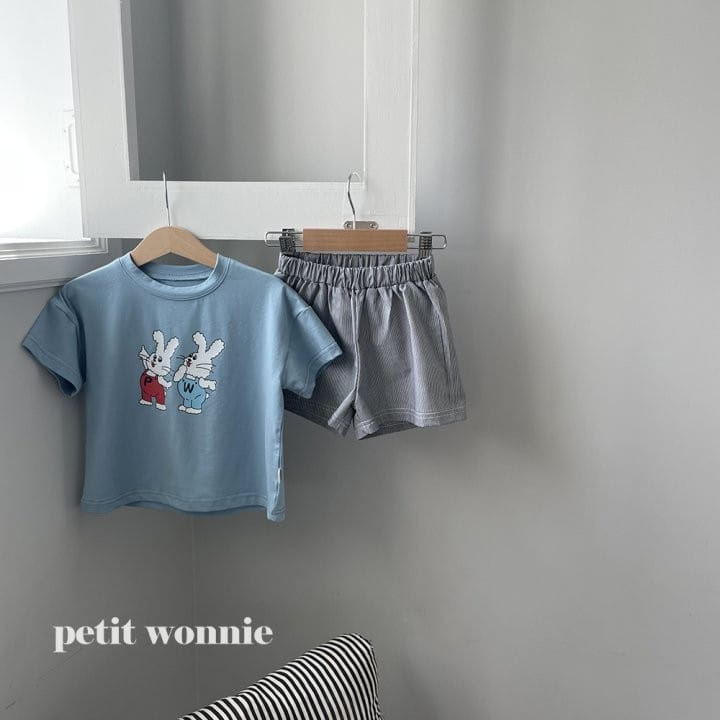 Petitwonnie - Korean Children Fashion - #stylishchildhood - Petite Rabbit Pajama Top Bottom Set - 7