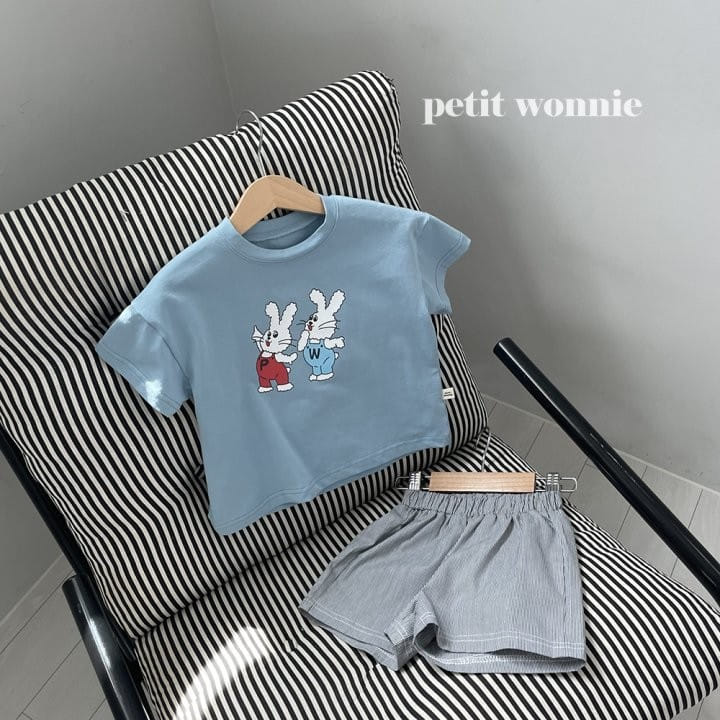 Petitwonnie - Korean Children Fashion - #toddlerclothing - Petite Rabbit Pajama Top Bottom Set - 6