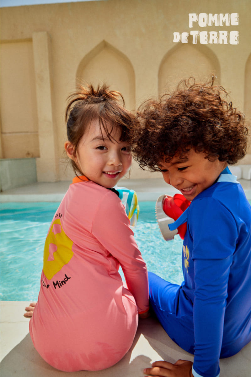 Pomme de terre - Korean Children Fashion - #Kfashion4kids - Heart Lock Swim Suit - 6