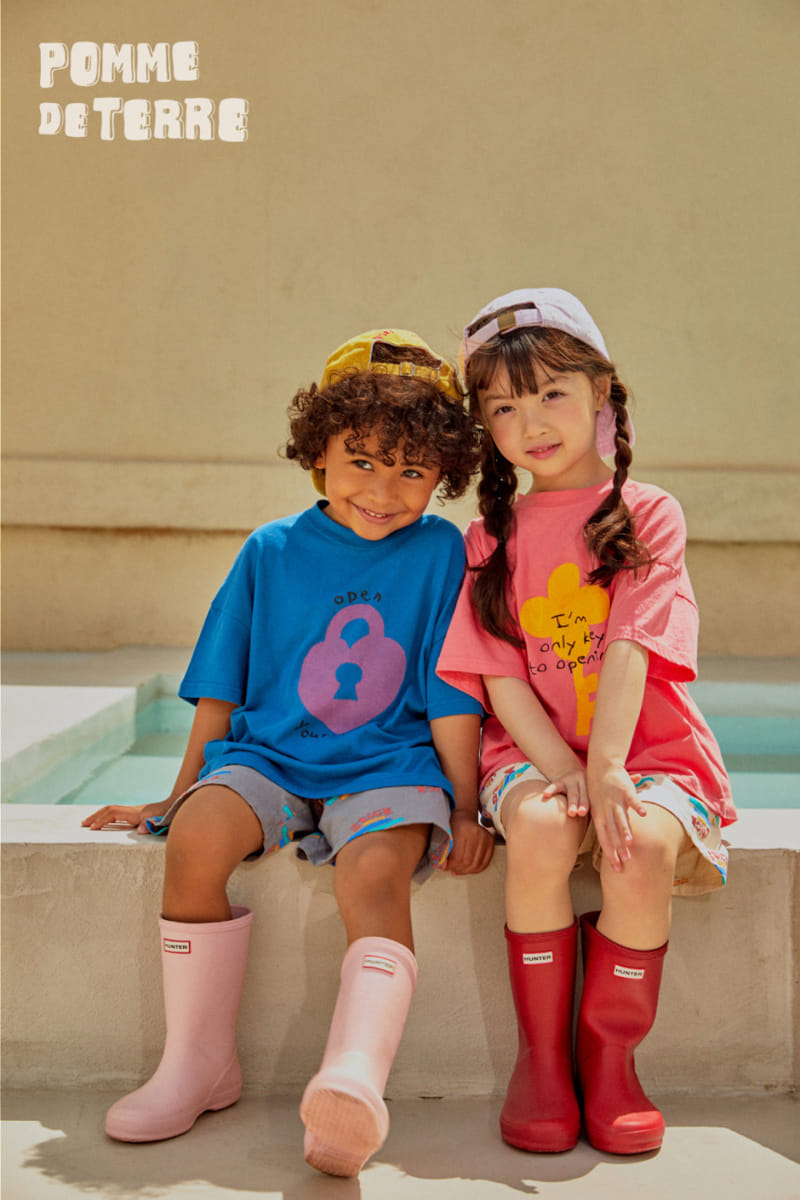 Pomme de terre - Korean Children Fashion - #childofig - Clover Key Short Sleeve Tee