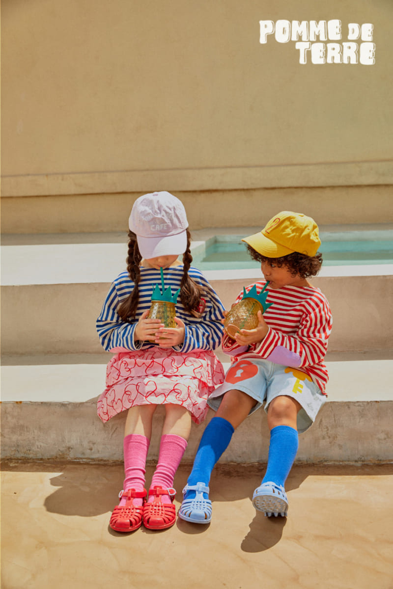 Pomme de terre - Korean Children Fashion - #childrensboutique - Heart Tiered Skirt - 5