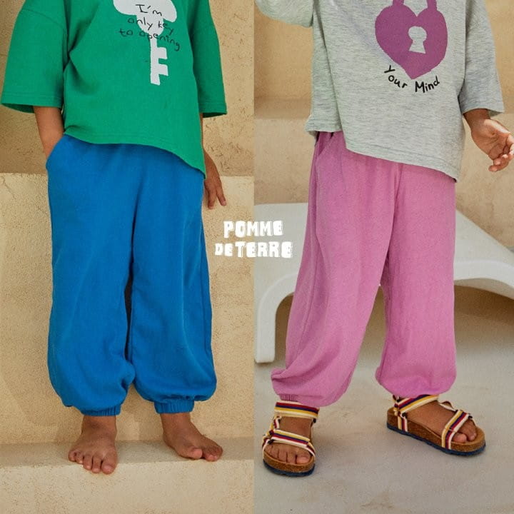 Pomme de terre - Korean Children Fashion - #childrensboutique - Solid Jogger Pants