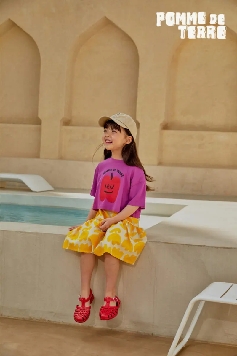 Pomme de terre - Korean Children Fashion - #designkidswear - Apple Crop Tee  - 8