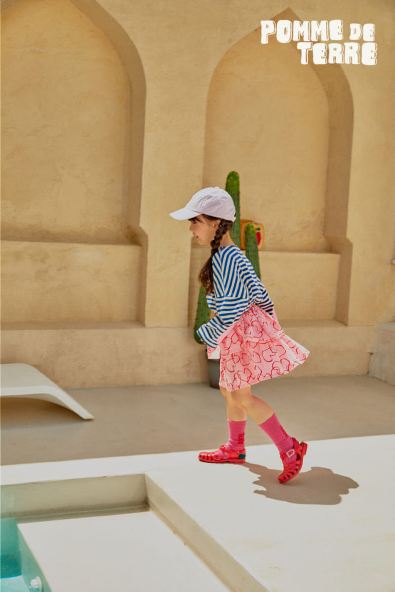 Pomme de terre - Korean Children Fashion - #designkidswear - Heart Tiered Skirt - 6