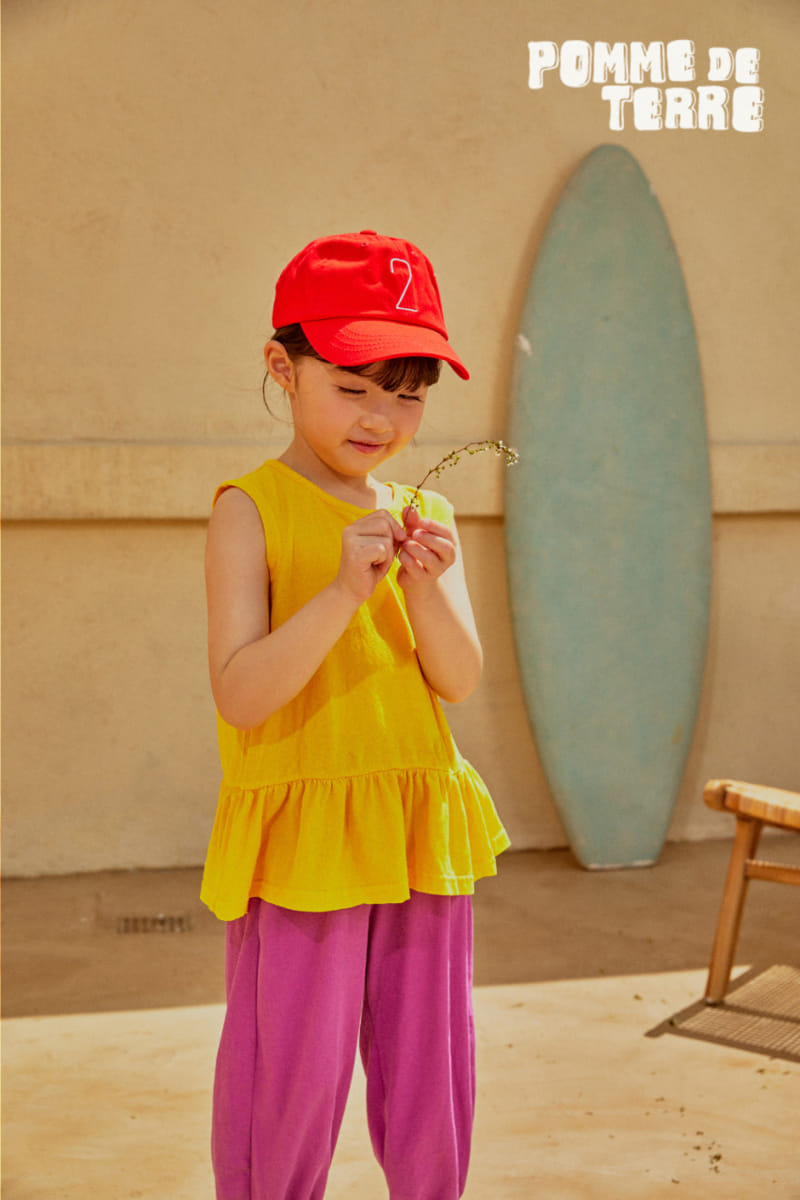 Pomme de terre - Korean Children Fashion - #discoveringself - Color Sleeveless Top Bottom Set - 10
