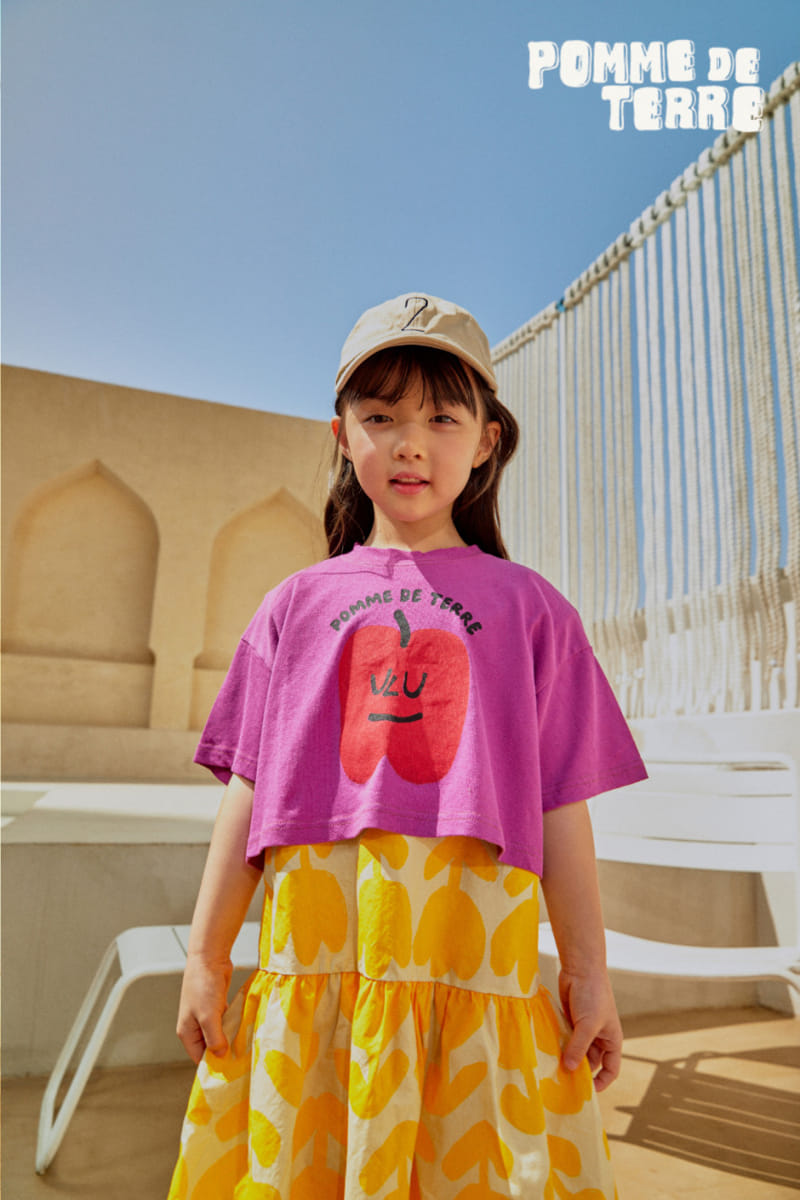 Pomme de terre - Korean Children Fashion - #discoveringself - Apple Crop Tee  - 9