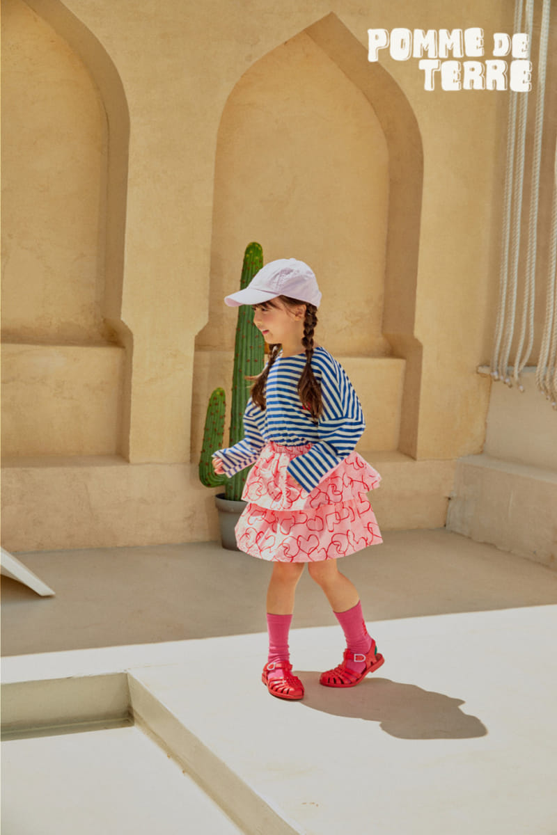 Pomme de terre - Korean Children Fashion - #discoveringself - Heart Tiered Skirt - 7
