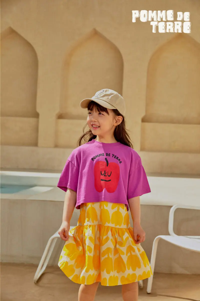 Pomme de terre - Korean Children Fashion - #fashionkids - Apple Crop Tee  - 10