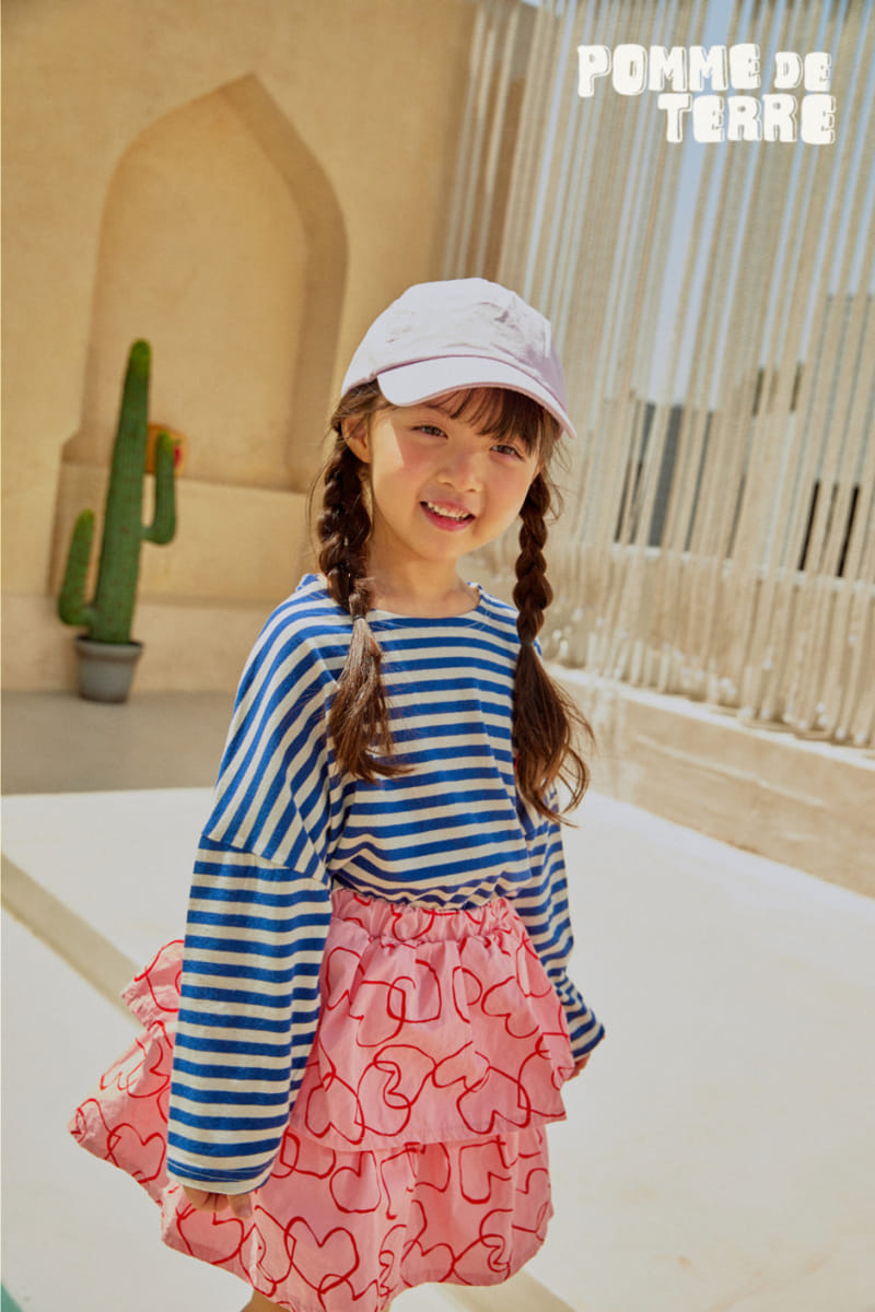 Pomme de terre - Korean Children Fashion - #fashionkids - Heart Tiered Skirt - 8