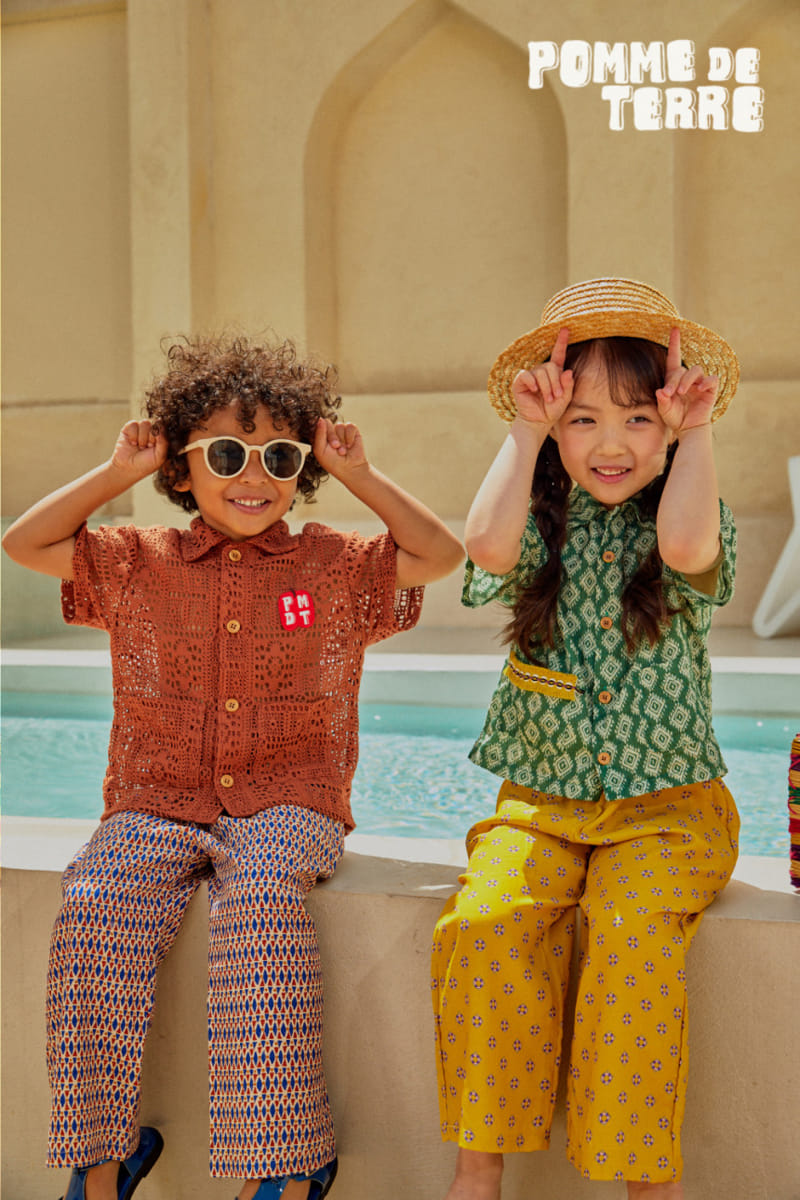 Pomme de terre - Korean Children Fashion - #kidsstore - Vacation  Rayon Pants - 2