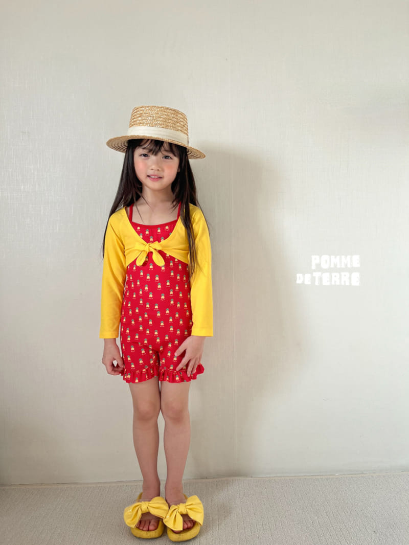 Pomme de terre - Korean Children Fashion - #kidsstore - Tulip Bolero Swim Set - 5