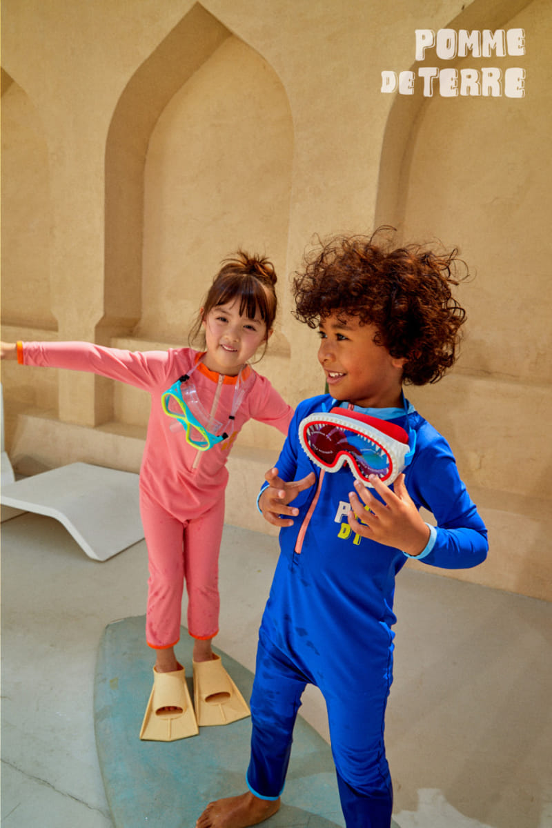 Pomme de terre - Korean Children Fashion - #kidsstore - Clover Key Swim Suit - 3