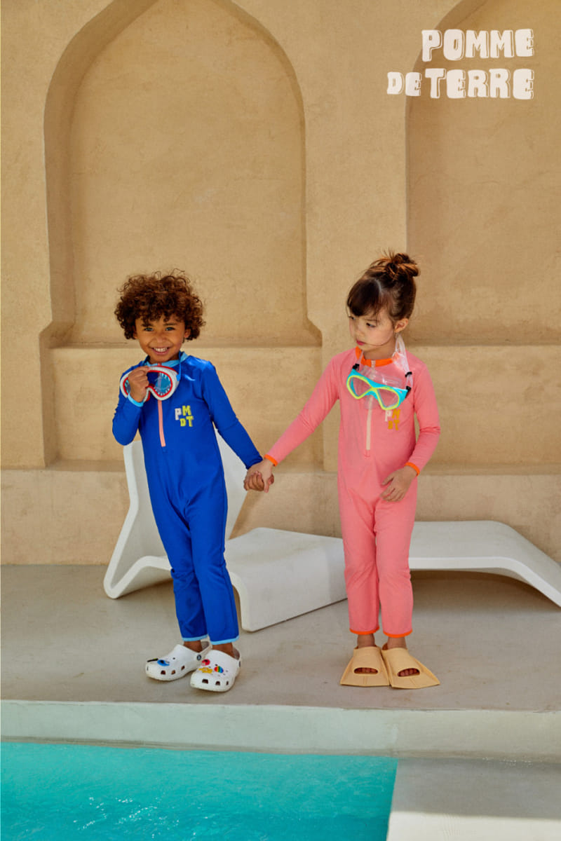 Pomme de terre - Korean Children Fashion - #kidzfashiontrend - Heart Lock Swim Suit - 5