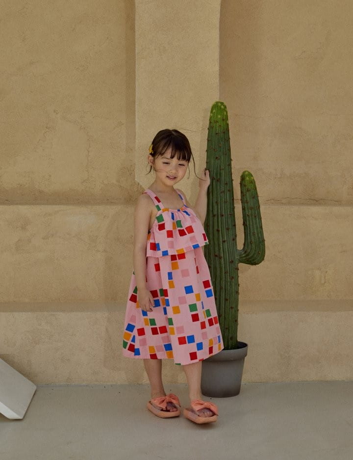 Pomme de terre - Korean Children Fashion - #littlefashionista - Square Square Frill One-Piece - 7
