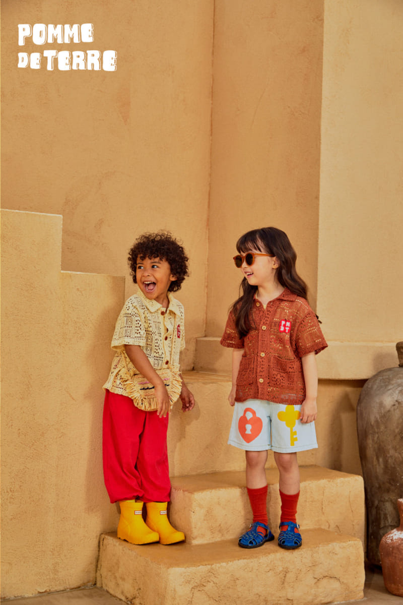 Pomme de terre - Korean Children Fashion - #magicofchildhood - Kint Short Sleeve Cardigan - 9
