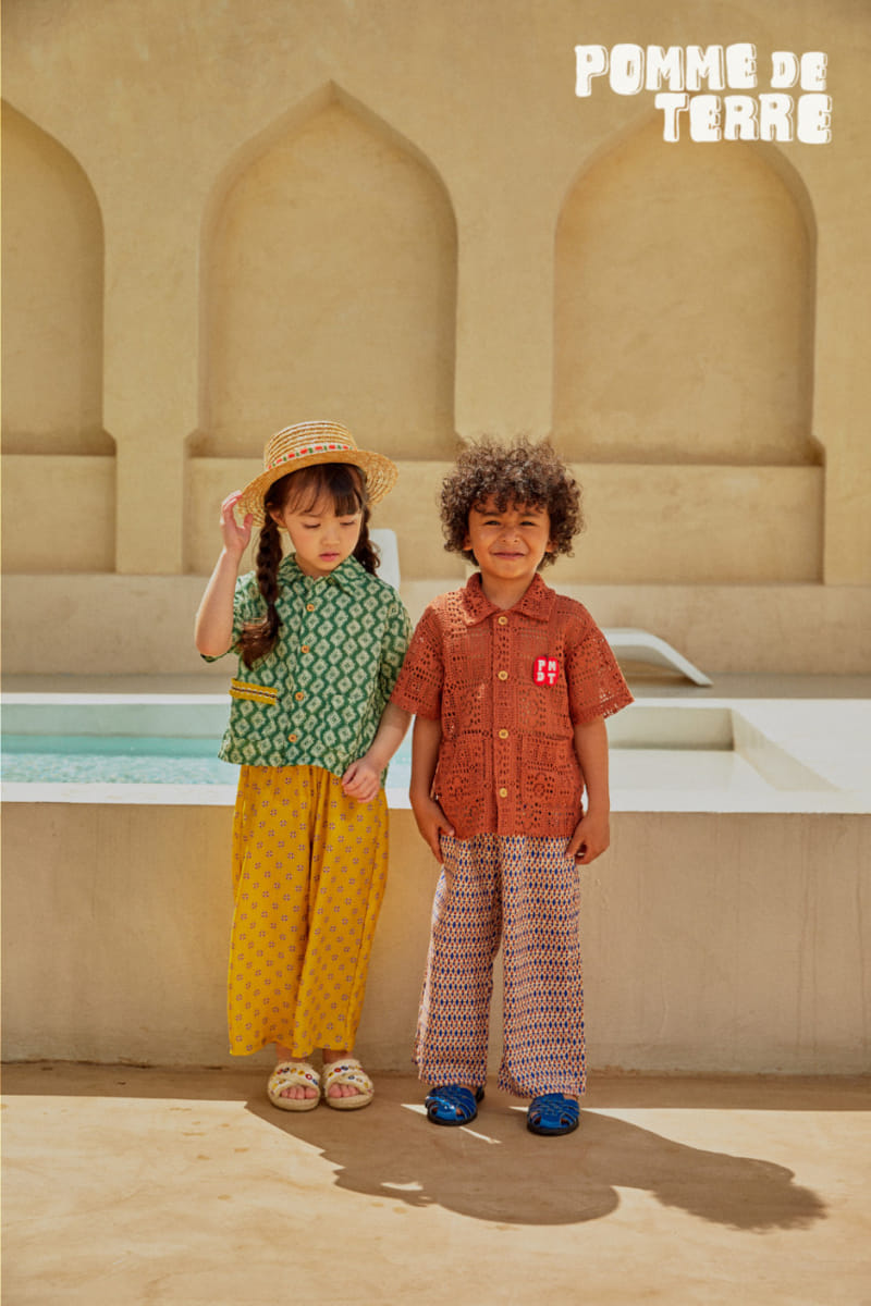 Pomme de terre - Korean Children Fashion - #magicofchildhood - Vacation  Rayon Pants - 6