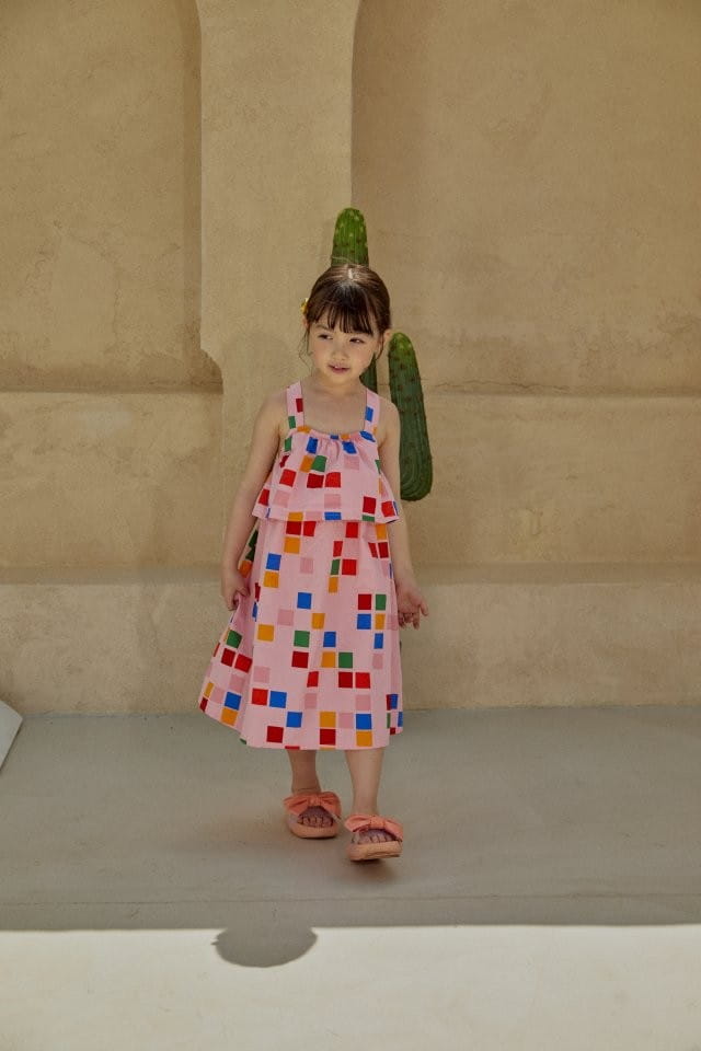 Pomme de terre - Korean Children Fashion - #magicofchildhood - Square Square Frill One-Piece - 8