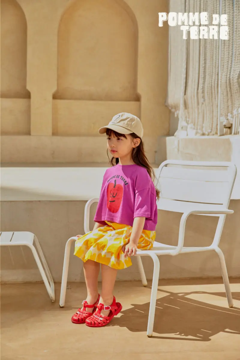 Pomme de terre - Korean Children Fashion - #minifashionista - Apple Crop Tee 