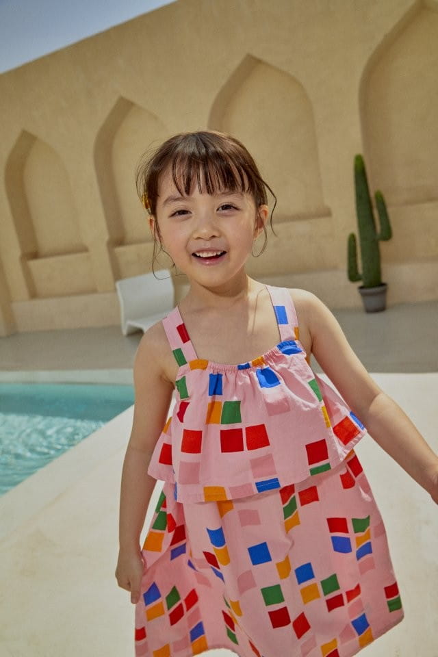 Pomme de terre - Korean Children Fashion - #minifashionista - Square Square Frill One-Piece - 9