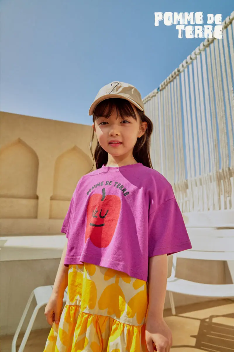 Pomme de terre - Korean Children Fashion - #prettylittlegirls - Apple Crop Tee  - 2