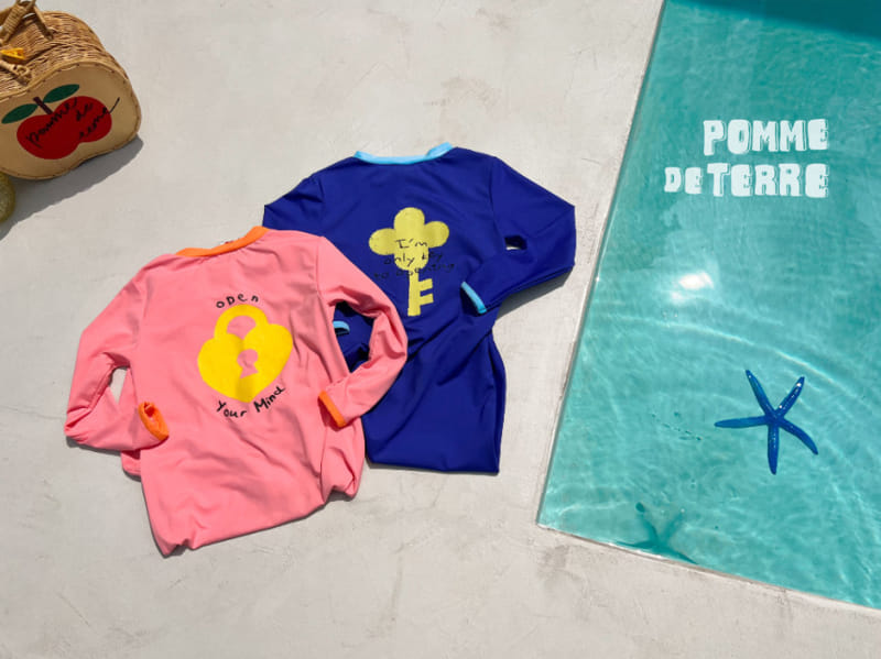 Pomme de terre - Korean Children Fashion - #prettylittlegirls - Clover Key Swim Suit - 9