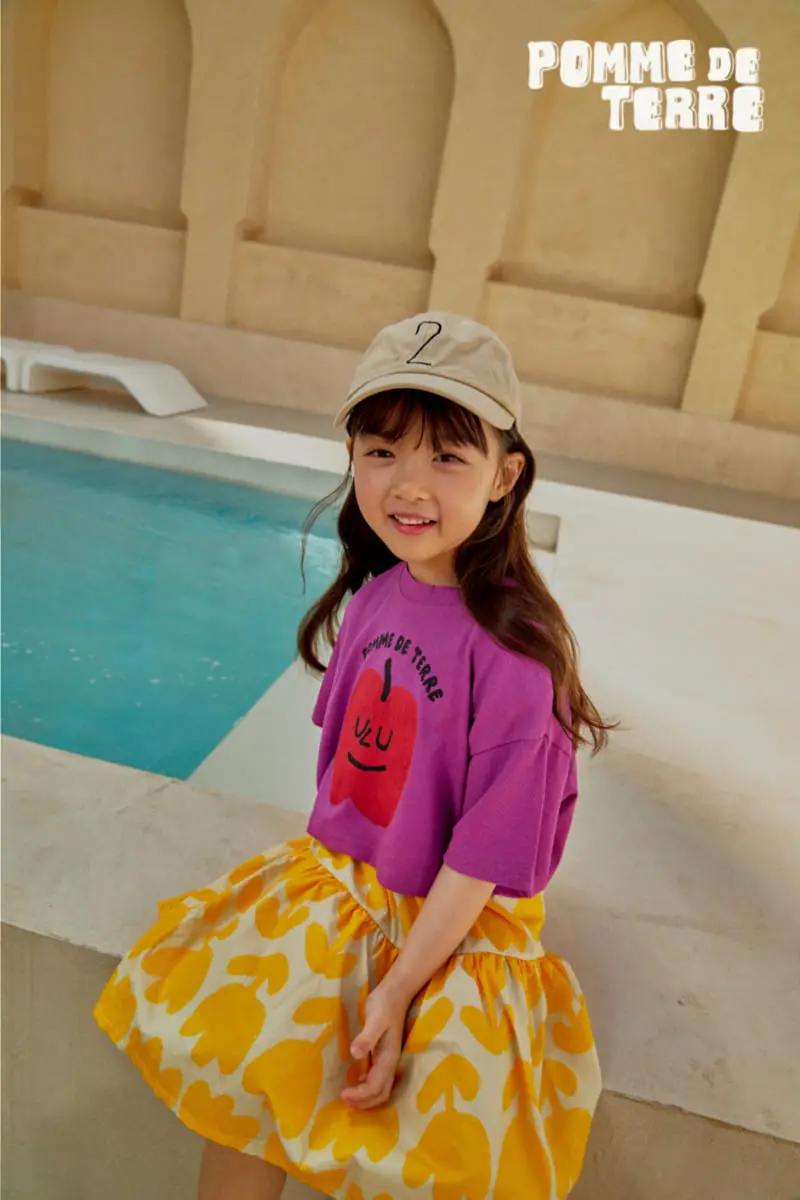 Pomme de terre - Korean Children Fashion - #stylishchildhood - Apple Crop Tee  - 5