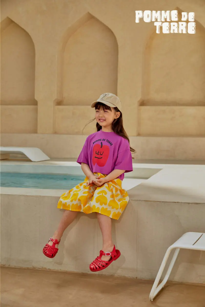 Pomme de terre - Korean Children Fashion - #todddlerfashion - Apple Crop Tee  - 4