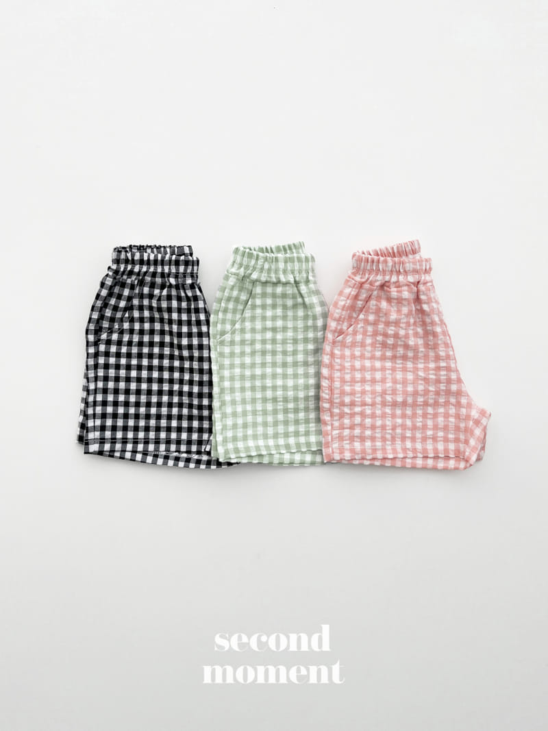 Second moment - Korean Children Fashion - #toddlerclothing - Check Shorts - 6