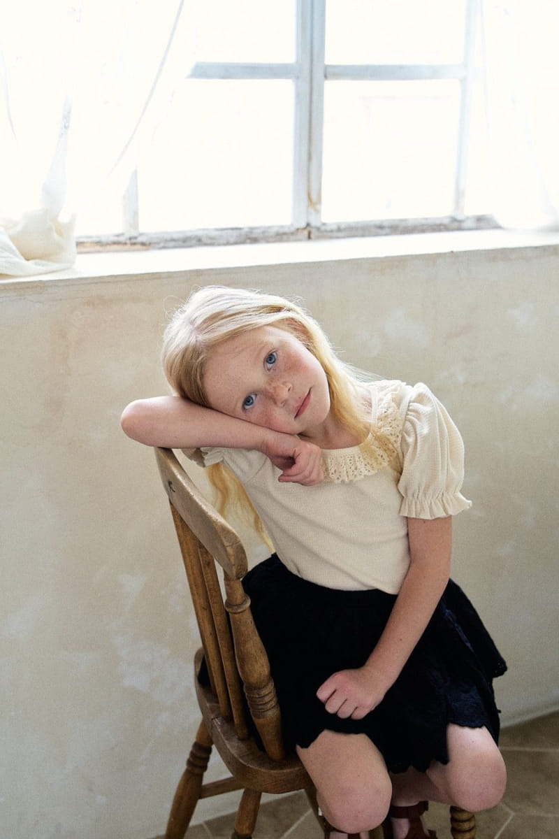 Slow b - Korean Children Fashion - #kidsstore - Lace Tee - 7