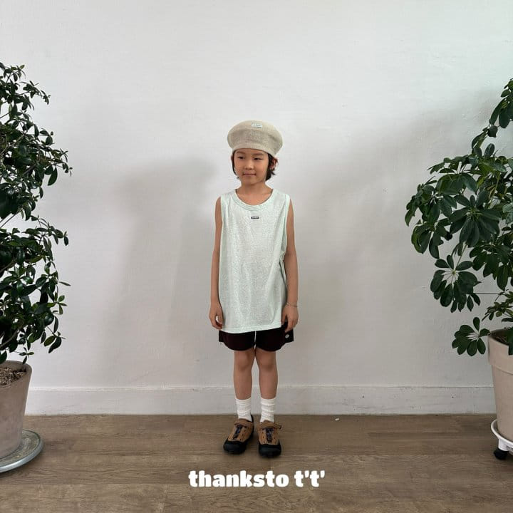 Thanksto TT - Korean Children Fashion - #kidsshorts - Thanks To Sleeveless Tee - 9