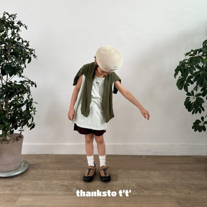Thanksto TT - Korean Children Fashion - #kidzfashiontrend - Thanks To Sleeveless Tee - 11