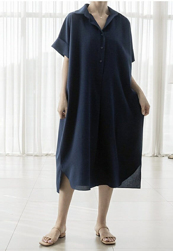 Theggllim - Korean Women Fashion - #momslook - Yolo Shirt One-Piece - 3