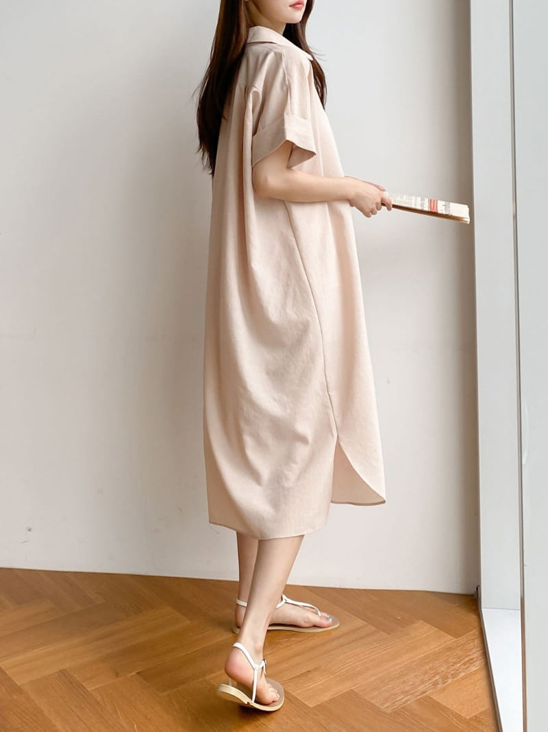 Theggllim - Korean Women Fashion - #pursuepretty - Yolo Shirt One-Piece - 9
