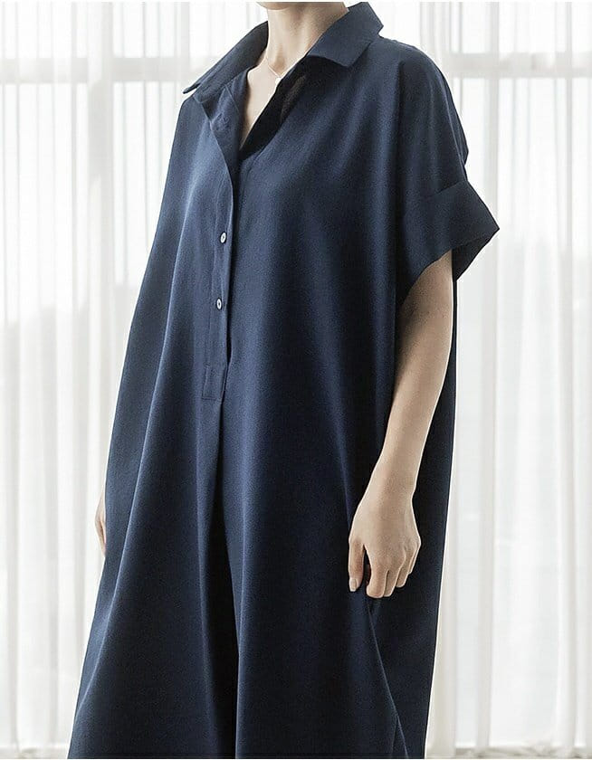 Theggllim - Korean Women Fashion - #womensfashion - Yolo Shirt One-Piece - 2