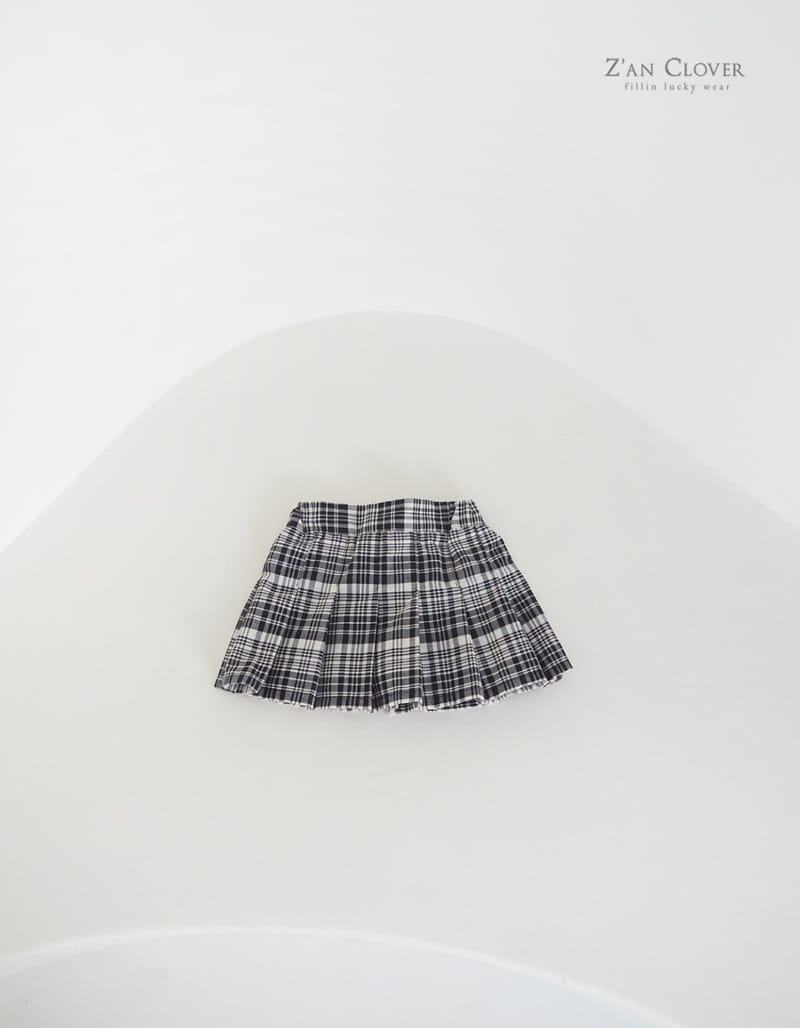 Zan Clover - Korean Children Fashion - #childofig - Mono Check Pleats Skirt - 2
