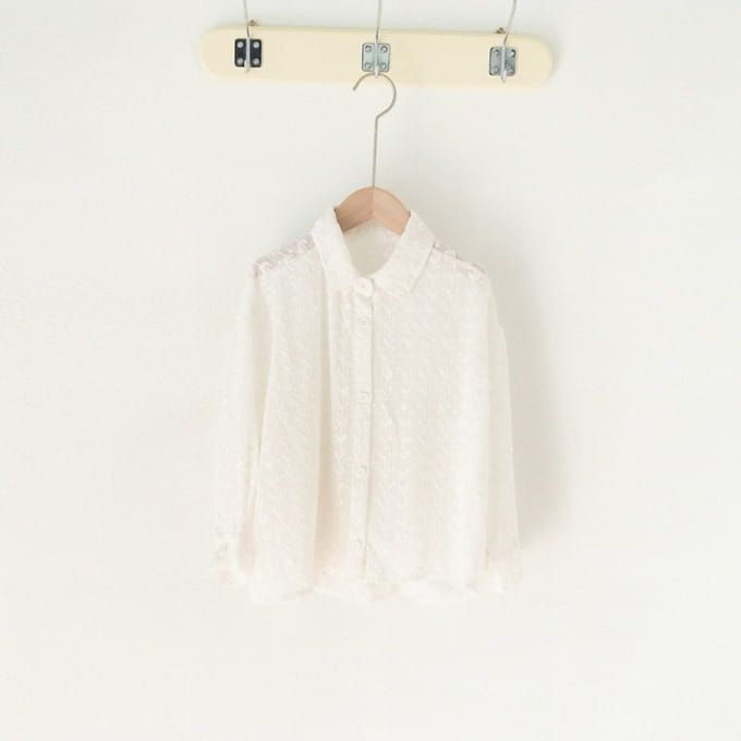 Zan Clover - Korean Children Fashion - #designkidswear - Chiffon Heart Shirt